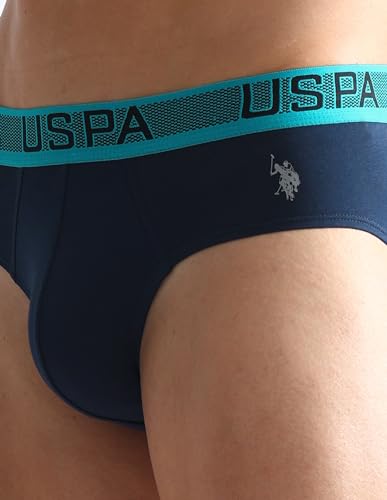 Image of U.S. Polo ASSN. Mens OEB04 Solid Cotton Spandex Underwear Briefs - Pack of 1