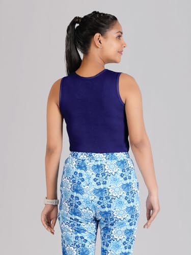 Image of Rupa Colors Playsure Solid 100% Combed Cotton Rib Fabric, Women's Standard Fit Tank Top, Sleeveless Pack of 1