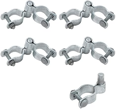 1-3/8" Chain Link Fence Gate Hinge Kit, VIVIDA Gate Hinge Include Female Gate Frame Hinge(4 PCS), Male Gate Post Hinge(5 PCS), Galvanized Steel, Bolts & Nuts Included