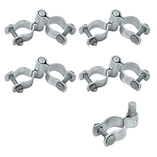 1-3/8" Chain Link Fence Gate Hinge Kit, Vivida Gate Hinge Include Female Gate Frame Hinge(4 Pcs), Male Gate Post Hinge(5 Pcs), Galvanized Steel, Bolts & Nuts Included #TOP1