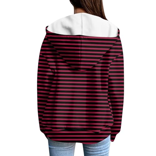 Zip Up Hoodie Women Casual Oversized Sweatshirts - Fall Fashion Fleece Lined Jacket - Thick Warm Coat Winter Clothing