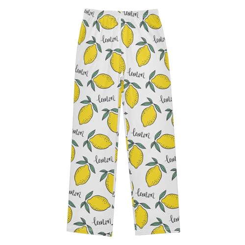ZZXXB Lemon Boys Long Pants Soft Trousers Elastic Waist Kids Lounge Bottoms with Pockets S-XL - Main Image
