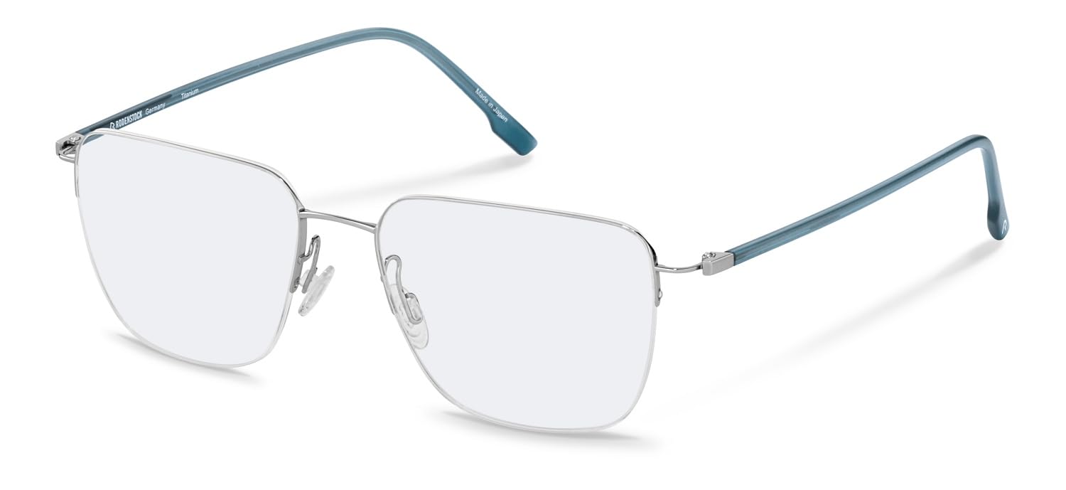 Rodenstock R7144 oprawki okularów na receptę srebrne niebieskie 54