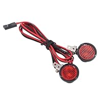 RC -Autolichter, 2 LEDs vordere Spotlight RC Crawler Helle Scheinwerferlichter 1/10 Skala RC Crawler -Zubehör Runde Frontstrahler mit hoher Helligkeit für Axi al Scx10 90046 Red Cat (Red Light) – Ansicht 7
