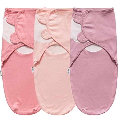 Image of Little Tots Swaddle Blanket for Baby Girl Boy Easy Change Infant Wrap 3 Pack Adjustable Sleep Sack for Newborn Babies 0-3 Month (Star and Rabbit)