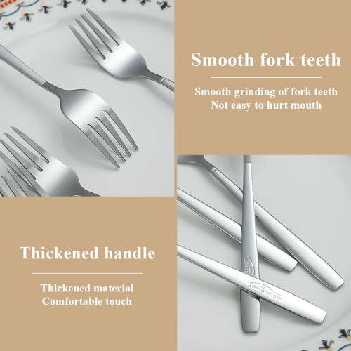 Berglander Kuchengabeln 12 Stück, Edelstahl Dessertgabeln, Obstgabeln, kleine Gabel für zu Hause, Restraum, Hotel, Hochzeit, Partys, spülmaschinenfest