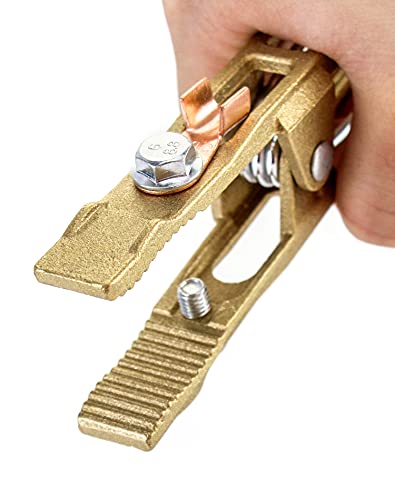 QWORK Brass A-Shape Earth Clamps, 2 Pack 260A Ground Welding Copper Grip Clip Clamp by QWORK - Image 10