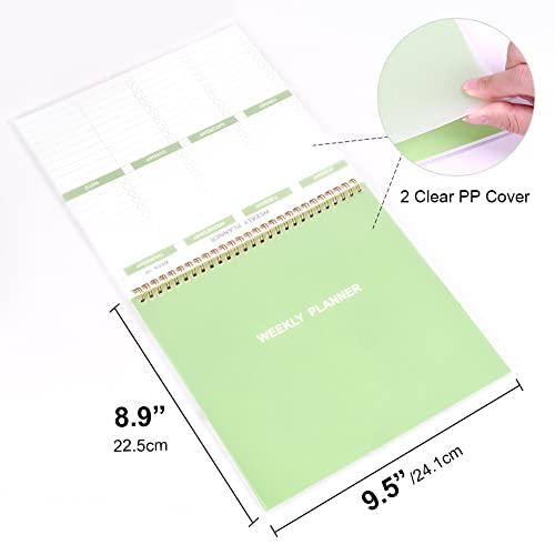 Upudo Weekly To Do List Notepad, Spiral Weekly Planner With Checklist, 52 Sheets Tear Off Note Pad With 2023 Calendar, Work And Personal Organized, 8.7" X 9.5" #TOP3