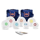 Kresec 432Hz 6-12 Inch Chakra Tuned Quartz Crystal Singing Bowl Set of 7 Multicolored Sound Healing Bowls for Meditation, Yoga & Reiki with Padded Case, Suede Mallets & O-Ring 7 Chakra Colors