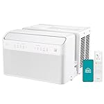 Midea 8,000 BTU U Shaped Smart Inverter Window Air Conditioner, Cools up to 350 Sq. Ft., Ultra Quiet with Open Window Flexibility, Works with Alexa/Google Assistant, 35% Energy Savings, Remote Control