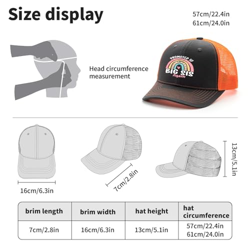 Big Sisters Announcements Girls Promoteds to Big Sisters AgainWomens Hat Hiking Hat for Men Breathable Caps Visor Hat4