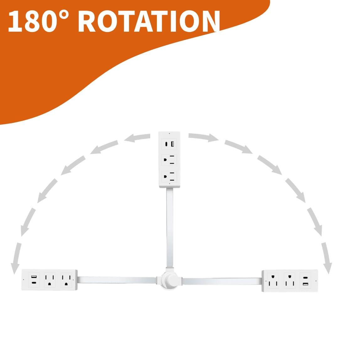 Rotating Socket Expander Behind Couch Outlet Extender Wall Plug Extender Stick Power Socket ...
