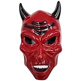 Carnavalife Mascara Halloween Terror, Mascara Diablo Devil Demon Material Resistente y Duro, Mascara Demonio Lucifer, Mascara Terror Diablo, Mascara de Halloween Adulto