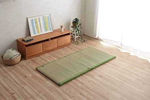 イケヒコ コーポレーション い草 クリア マット くつろぎ お昼寝 抗菌防臭 消臭 シンプル 小林製薬コバガード使用 約70×150cm グリーン #7559389