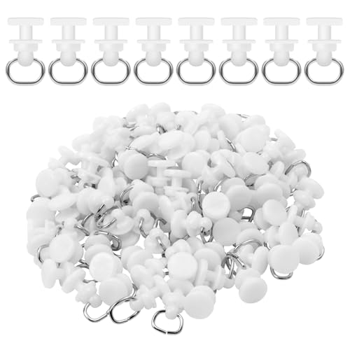 Oualhoo Heavy Duty Curtain Track Glider Rollers Smooth Gliding Rollers for Bedroom Living Shower Room Smooth-Sliding Plastic Hooks for Ceiling Mounted Tracks 100 PCS