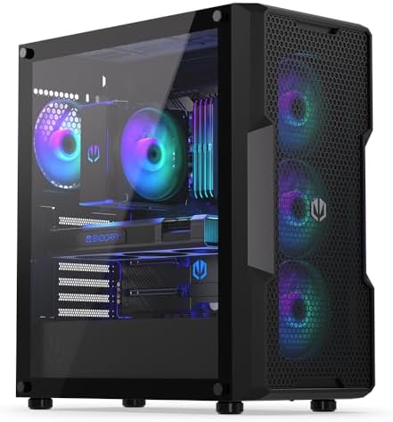 ENDORFY Regnum 400 ARGB, ATX PC case, 4x120mm ARGB PWM fans included, tempered glass side panel, plenty of space inside, high airflow design