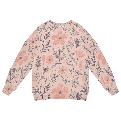 JUNZAN Florals Daffodil Dahlia Gladiolus Blush Little Kids Sweatshirts Hoodies Crewneck Kids Hoodies Boys Party 4T2