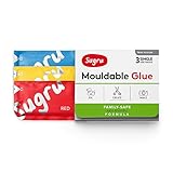 Sugru Moldable Glue - Family-Safe | Skin-Friendly Formula - Red, Yellow & Blue 3-Pack