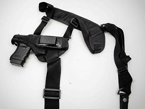 Cebeci 10245LB52 Left-Hand Nylon Horizontal Shoulder IWB 10245 Holster Gun Belt, Black, 4.5"