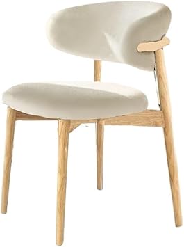 Nordic Solid Wood Dining Chair Designer Fabric Chair for Home Leisure Living Room - Modern Minimalist Style