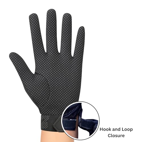 SSS selmens PVC Dotted Cricket Batting Gloves for Alpha Gold Black - Image 7