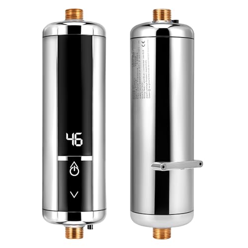 Durchlauferhitzer Elektrisch, 220 V 3500 W Mini-Durchlauferhitzer, Intelligenter Durchlauferhitzer mit Temperaturanzeige, Geeignet für Badezimmer, Küche