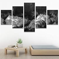SIGNWIN 5 Panel Canvas Wall Art Modern Art Contemporary Landscape Multicolor Photography Relax/Calm Sky for Home Decorations Ready to Hang - 60