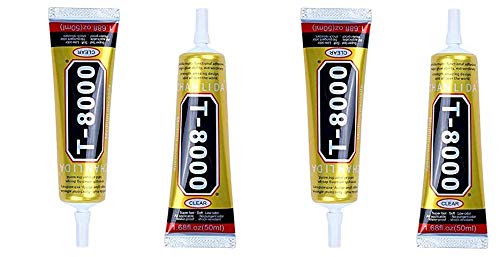 Ekon Pack of T8000 Multipurpose Transparent Clear White Adhesive  Waterproof Washable Glue Compatible For School Kids Projects Jewellery  Shoes Sole