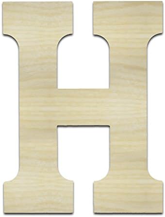 36" Tall X 1/2" Thick, Wood Letter H - ETA - Large Wall Wood Letter - English or Greek - for Home Bedroom Office Wedding Party Décor - Ready to Paint Or Stain