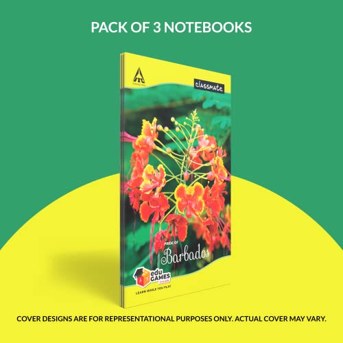 Image of Classmate Long Book - Unruled, 160 Pages, 314 mm x 194 mm - Pack Of 3 Invento Geometry Box