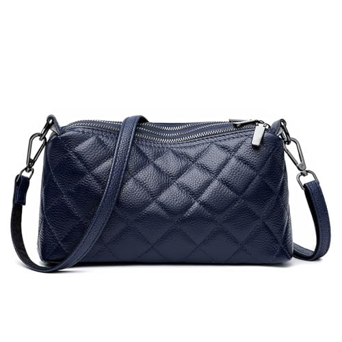 Image of Genuine Leather Crossbody Purses for Women Small Shoulder Handbags Quilted Hobo Bags
