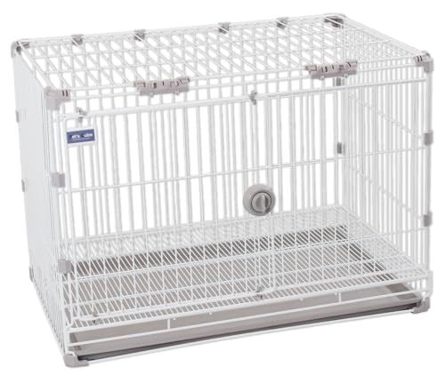 業務用 ペットケージ カーボンスチール製 猫 犬 うさぎ ゲージ 重ねられる ペットゲージ pet’s cube ブリーダー トリミングサロン ペットショップ 犬舎 トレー付 小型 中型 脱走防止 猫ケージ 小動物 lifemasters (ケージ L)