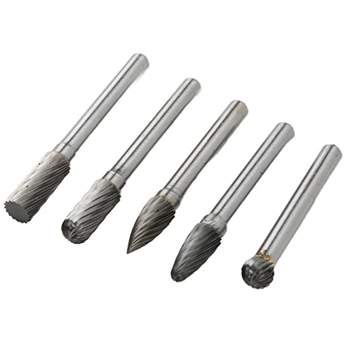 Set de 5 fresas de carburo de tungsteno 6mm vástago miniatura 7