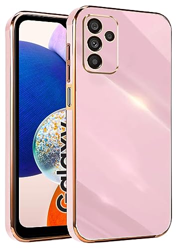 Image of SHINESTAR Ultra Thin Premium TPU Bumper Shockproof Soft Cover Electroplating 6D Design Silicone Skin Slim Case Back Cover for Samsung Galaxy A14 5G - Rosegold
