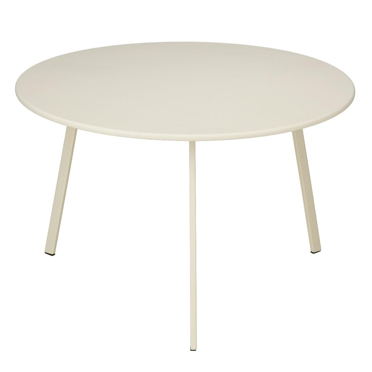 MICA Decorations Seatle Table d'appoint Ronde pour extérieur - Table Basse - Aussi comme Plante Stands - Métal - 38 x 61 cm - Crème