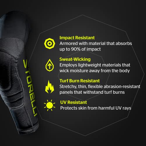 Storelli BodyShield Arm Guards | Protective Soccer Elbow Pads | Enhanced Arm Protection | Black | Small - image 3