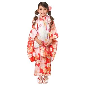 ［KYOETSU］ ［アウトレット品］ ［キョウエツ］ 七五三 着物 3歳 フルセット 女の子 華やかD ガールズ ((04)A6-C3)" 