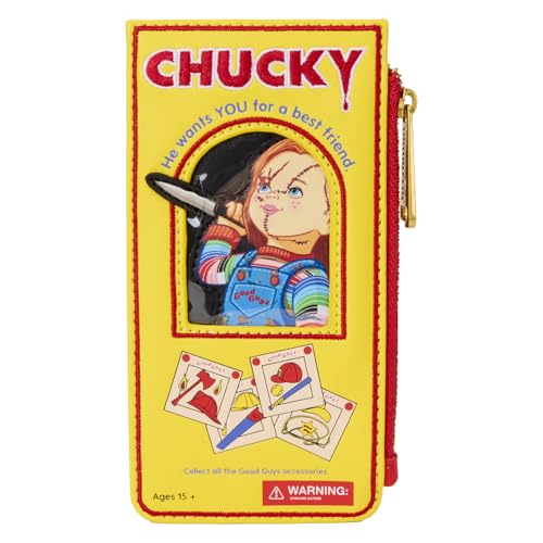 Grand porte-cartes Loungefly Chucky idéal pour vos sorties geek et conventions pop culture