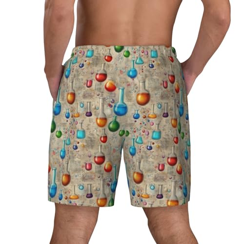 Chemistry Print Print Men Stylish Functionality Swim Trunks Breathable Beach Shorts Surfing Gym Fishing4