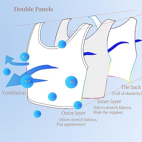 Chest Binder for Transgender Half FTM Binder Trans Breathable Compression Bra3