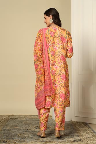 Image of Leriya Fashion Black Kurta Set for Woman | Kurti Set for Woman | Anarkali Suit for Women Kurtis | Short Kurti for Women | Ethnic Jaipuri Straight Kurta Set with Palazzo Pants | Salwar Suit for Party Outfits