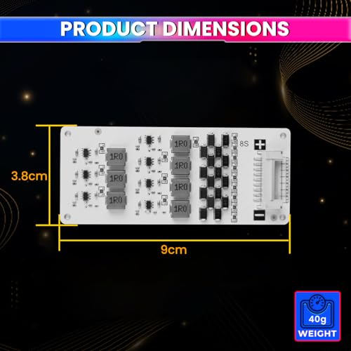 Image of amiciSolar 8S 2A Active Balancer Board for LFP LiFePO4 Lithium Li-ion Lipo LTO Battery Packs - Inductive Energy Equalization for 3.0V~4.2V Cells, Efficient Voltage Balancing