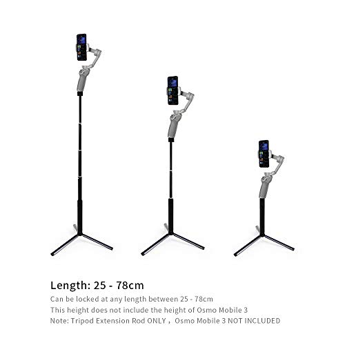 Haste de extensão de tripé MAXCAM Selfie Stick, for DJI OM 5 4 / Osmo Mobile 6 3 2 / Zhiyun