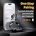 Wireless Earbuds,Bluetooth Headphones 80hrs Play Back Sport Earphones with LED Display Over-Ear Buds with Earhooks Built-in Mic IPX7 Waterproof Headset for Workout Grey -Black