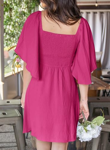 Image of Dokotoo Womens Dresses 2026 Spring Summer Deep V Neck Elegant Cocktail Bow tie Mini Dress S-XL