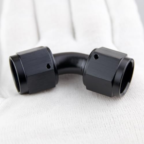 Unión de aluminio negro 10AN hembra a 10AN hembra antichoque 8