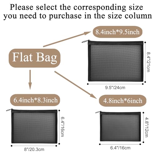 20 Pieces Mesh pouch, Mesh Makeup Bag Portable Makeup Pouch Travel Toiletry Bag for Makeup Organizer Home Office Travel Accessories, Mesh Cosmetic Bag with Zipper2