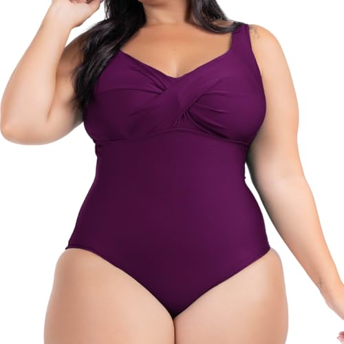 Maiô Plus Size Com Bojo Alta Sustentação Disfarça Barriga Moda Praia Tecido Resistente Forrado Prote