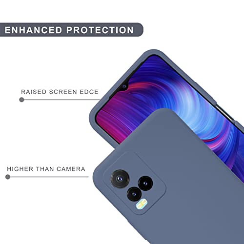 Image of SPRIG Compatible with VIVO Y33s Phone Liquid Silicone Cover Premium Back Cover Drop Tested Shock Proof Mobile Case for Men, Women, Boys and Girls with Camera Protection (Midnight Blue)