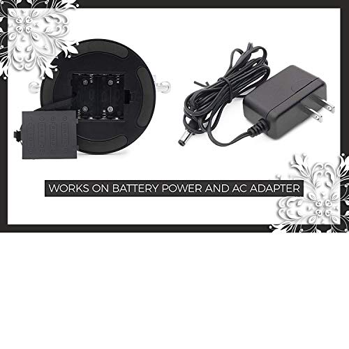 Mirrorvana Motion Sensor LED Lighted Makeup Mirror ~ Double Sided 5x/1x Magnifying ~ AC Adapter or Battery Operated ~ 9" x 8" Oval Reflection, 16" Height